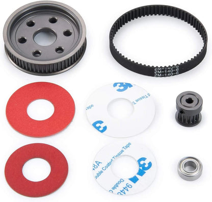 Que-T RC Car Belt Drive Transmission Gears System for 3.17mm Motor Gear
