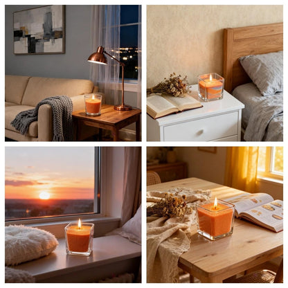 PHYMAT Multi-Color Candle Sand with 50pcs Wicks, 26 cm x 18 x 4 cm, orange