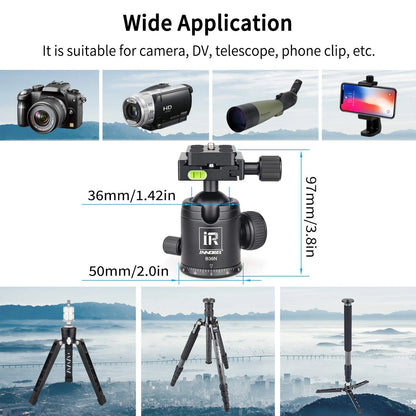 Tripod Ball Head, Camera Tirpod Head Mount 36MM Diameter B36N, B36N