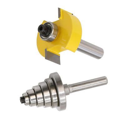 Rabbet Router Bit Set Fit 3/8in, 1/2in, 5/8in, 3/4in, 7/8in, 1-1/8in Bearings