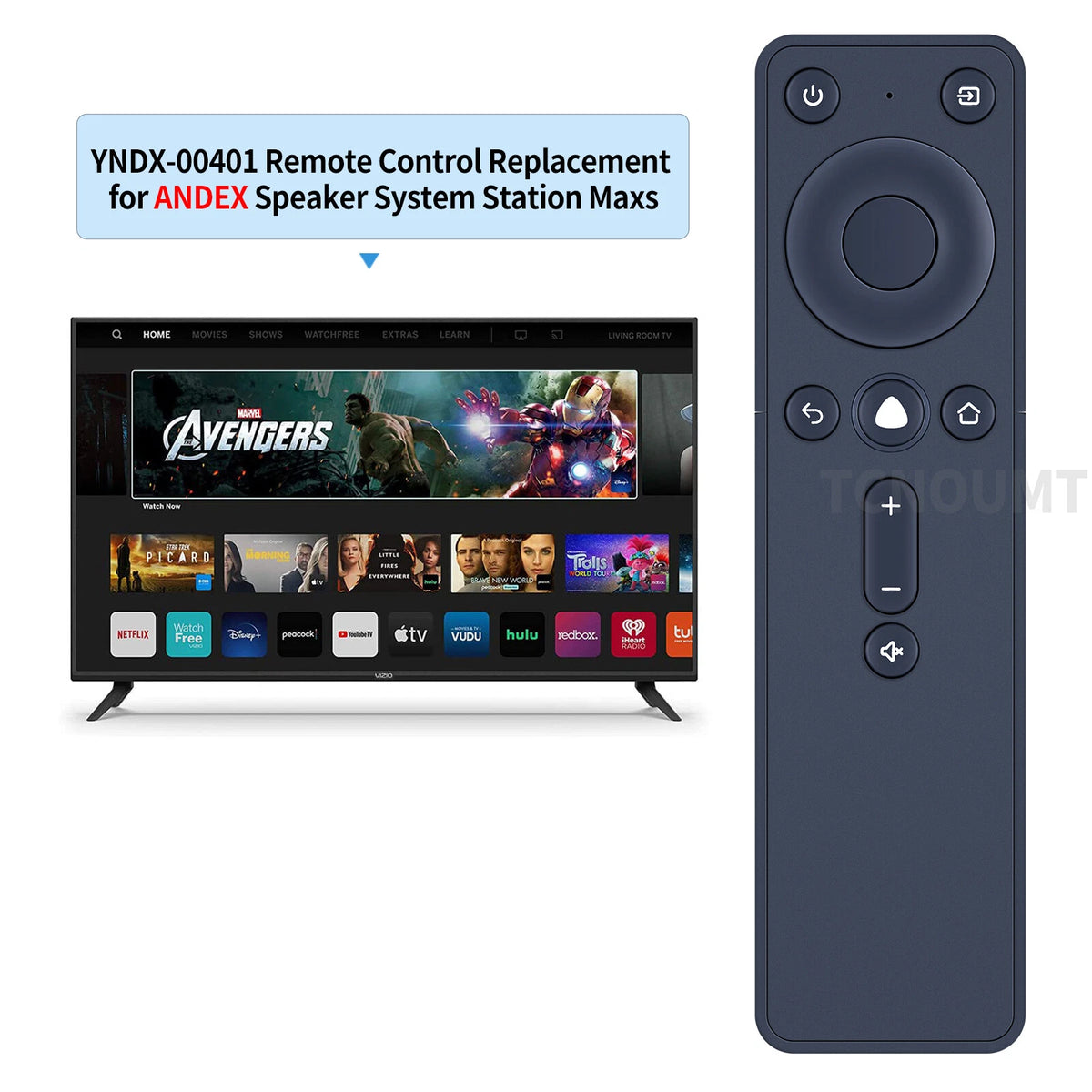 Remote Control YNDX-00401 For Yandex RC4391301/01BR RC4391301/02BR Black