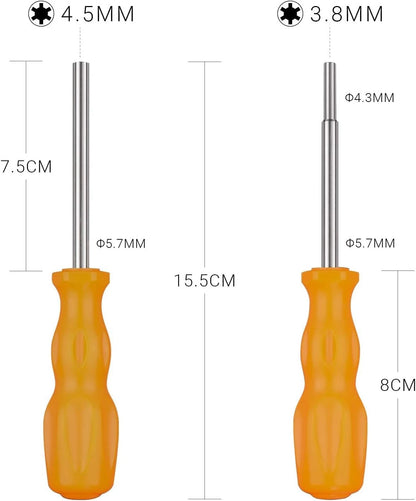 Gamebit Screwdriver Set, 3.8mm & 4.5mm Security Bit Orange