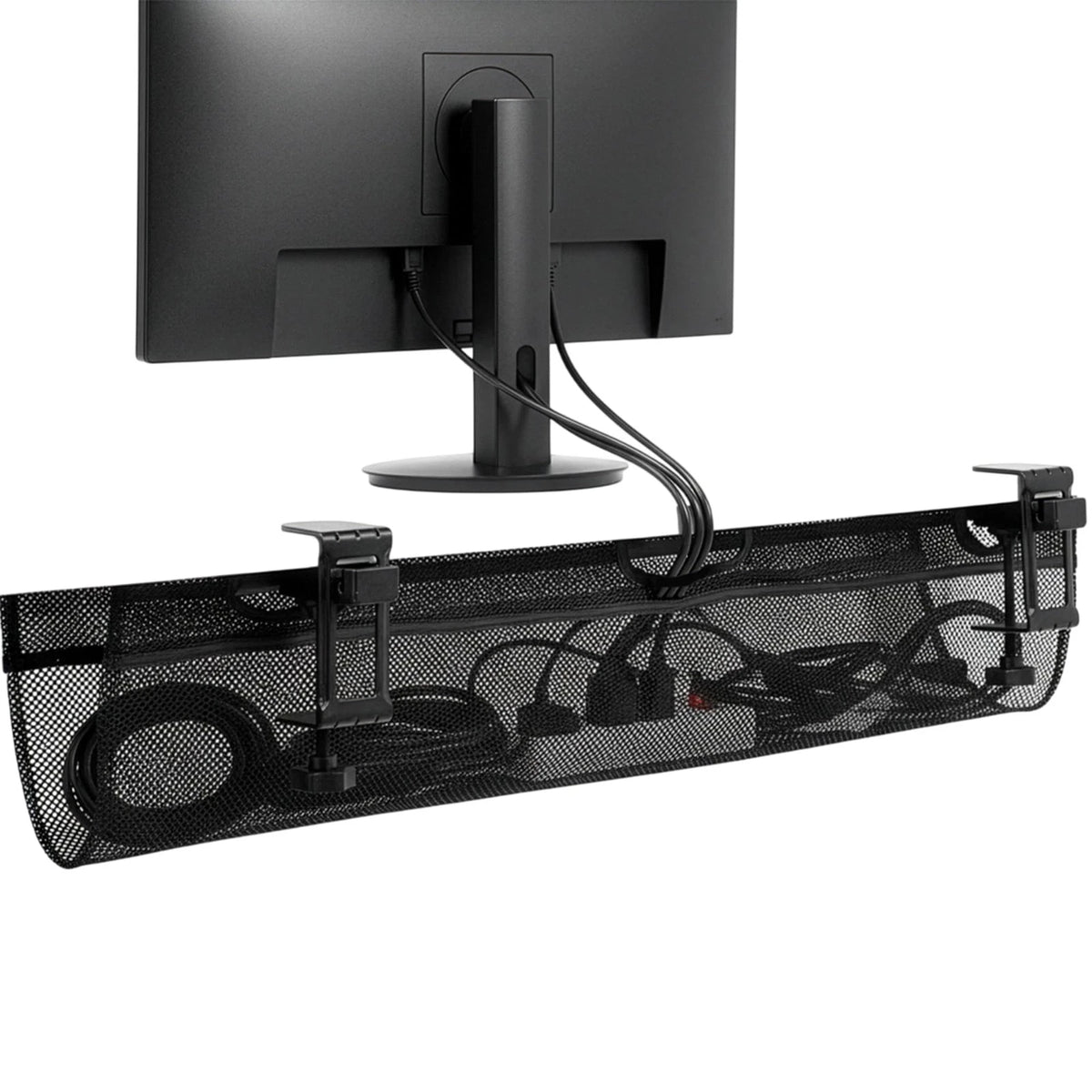 VIVO No Drill Clamp-on 36 inch Mesh Net Under Desk Cable 36", Black