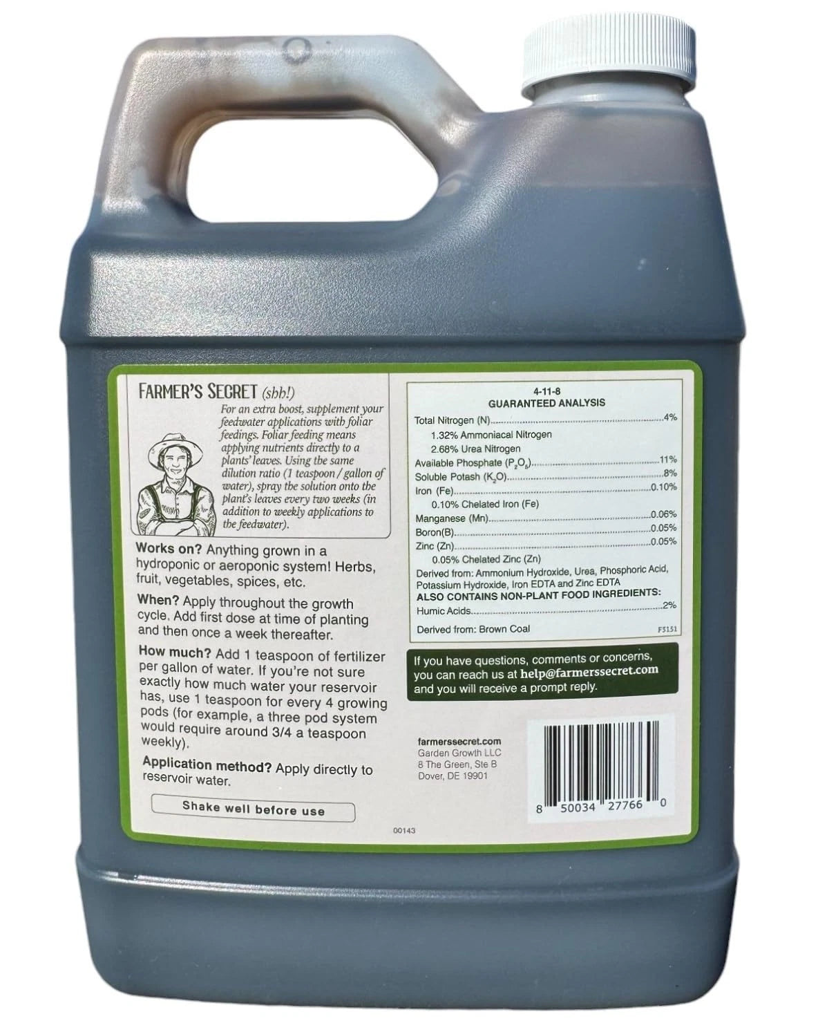 Farmer's Secret Hydroponic Booster Fertilizer - Super Concentrated 32oz