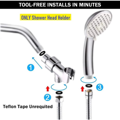 Plastic Shower Arm Bracket with 360° Swivel Joint, Easy Install, 2-Pack Sets