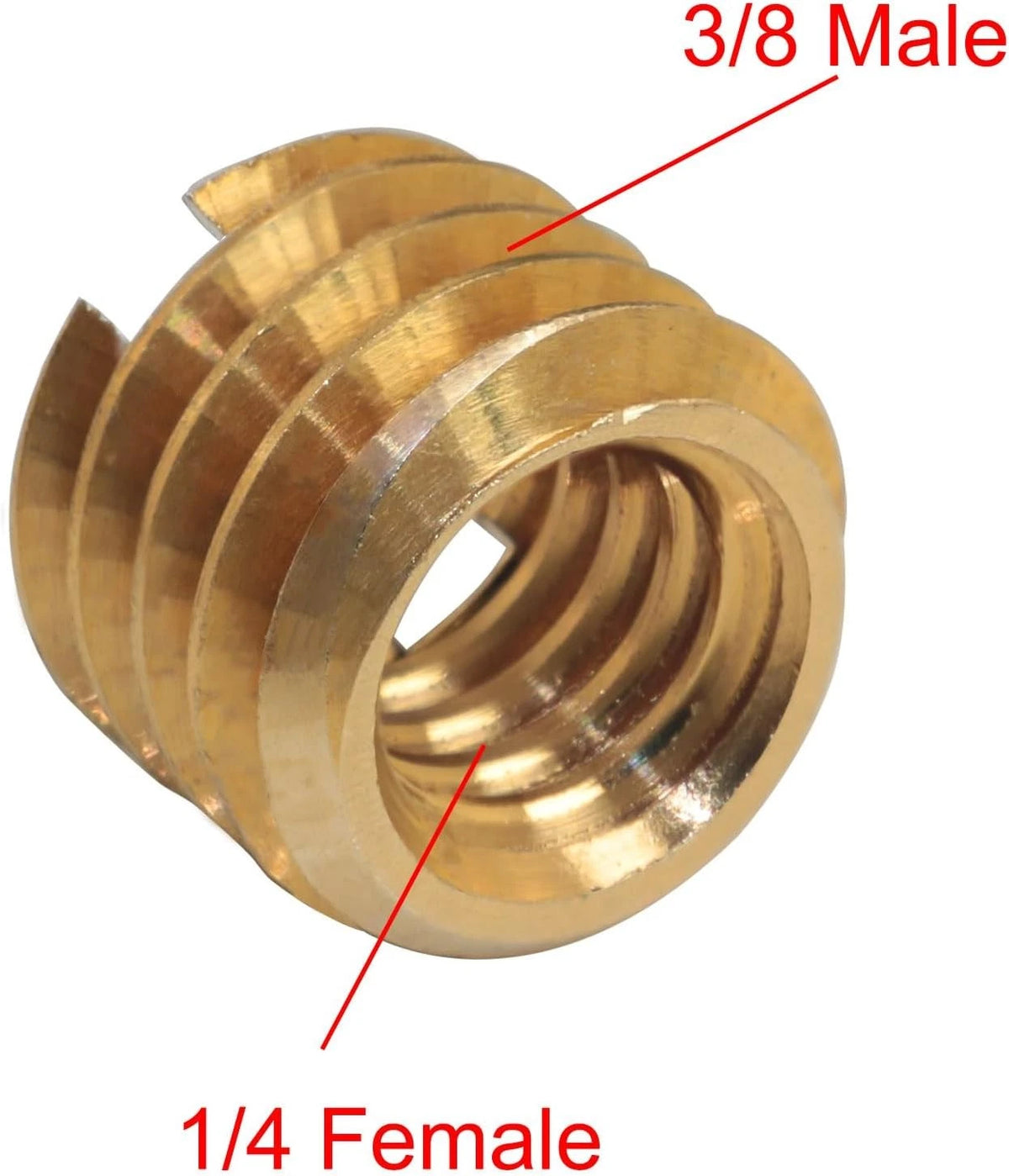 10PCS 1/4 Female to 3/8 Male Adapter Screws Brass Nut for Tripod Heads Ball...