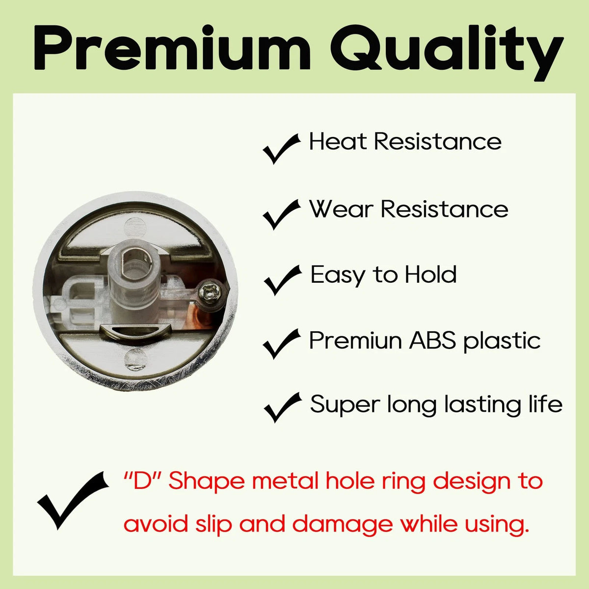 5 Pack AEZ73293801 Burner Control Knob Assembly Replacement, Silver