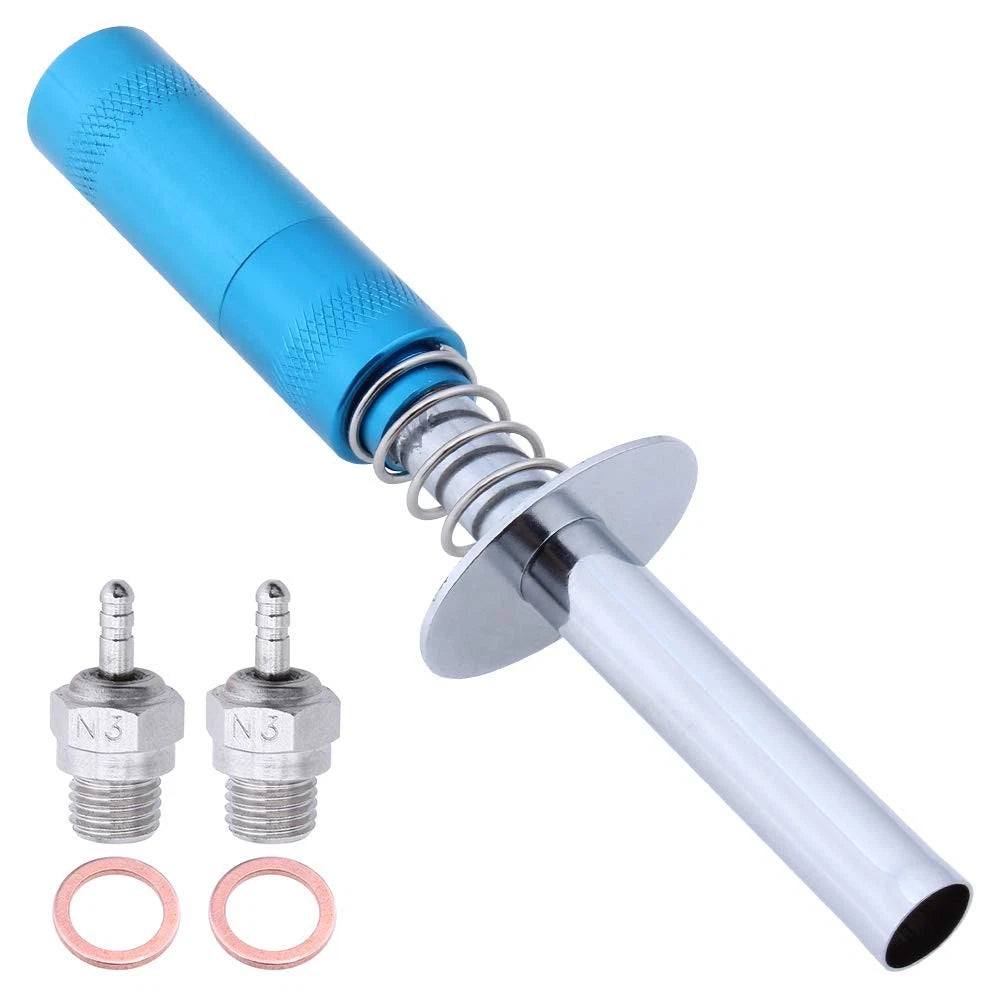 Hobbypark RC Igniter & Hot Glow Plugs No.3 N3 Replace OS 8 Super Duty Blue