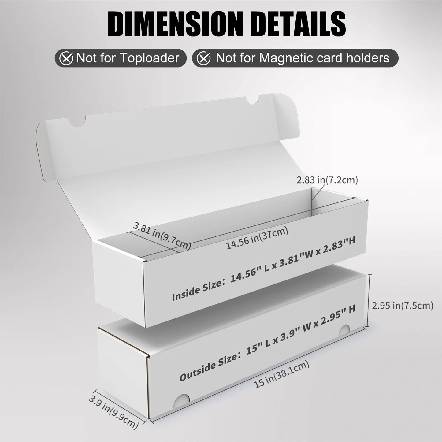 XRACV Trading Card Storage Box, 10-Pack 1100 Count 10-Pack-Standard, White