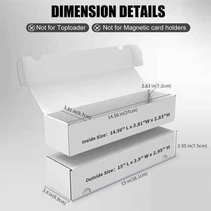 XRACV Trading Card Storage Box, 10-Pack 1100 Count 10-Pack-Standard, White
