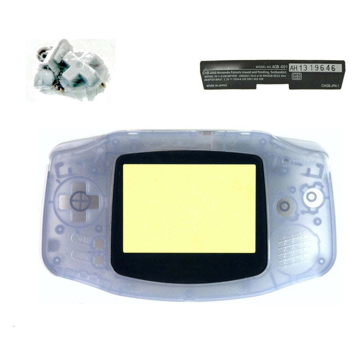 Transparent Full Housing Case Clear Shell Pack for Gameboy Advance GBA Console