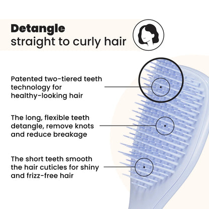 Tangle Teezer Ultimate Detangler Hairbrush, Eliminates Mini, Digital Lavender