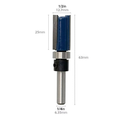 3Pcs 1/4 inch Shank Straight Flush Trim Router Bits Cutter For Trimming Slotting