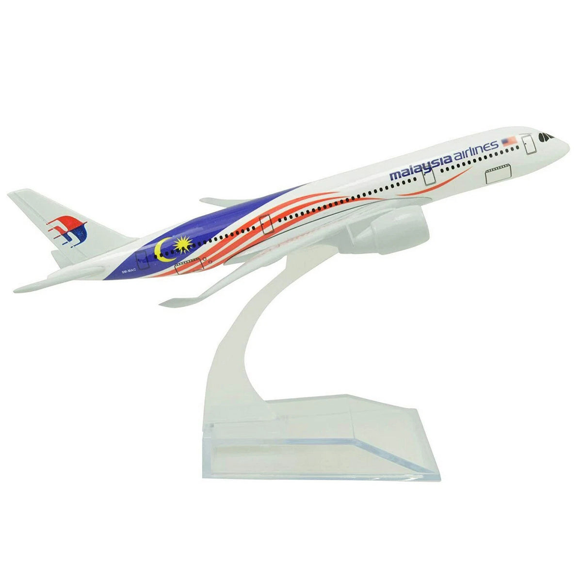 16cm 1:400 A350 Malaysia Airlines Airplane Model Alloy With Display Stand
