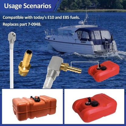 1Pc Boat Fuel Tank Pickup Tube Polyethylene with Adapter Replaces 7-0948