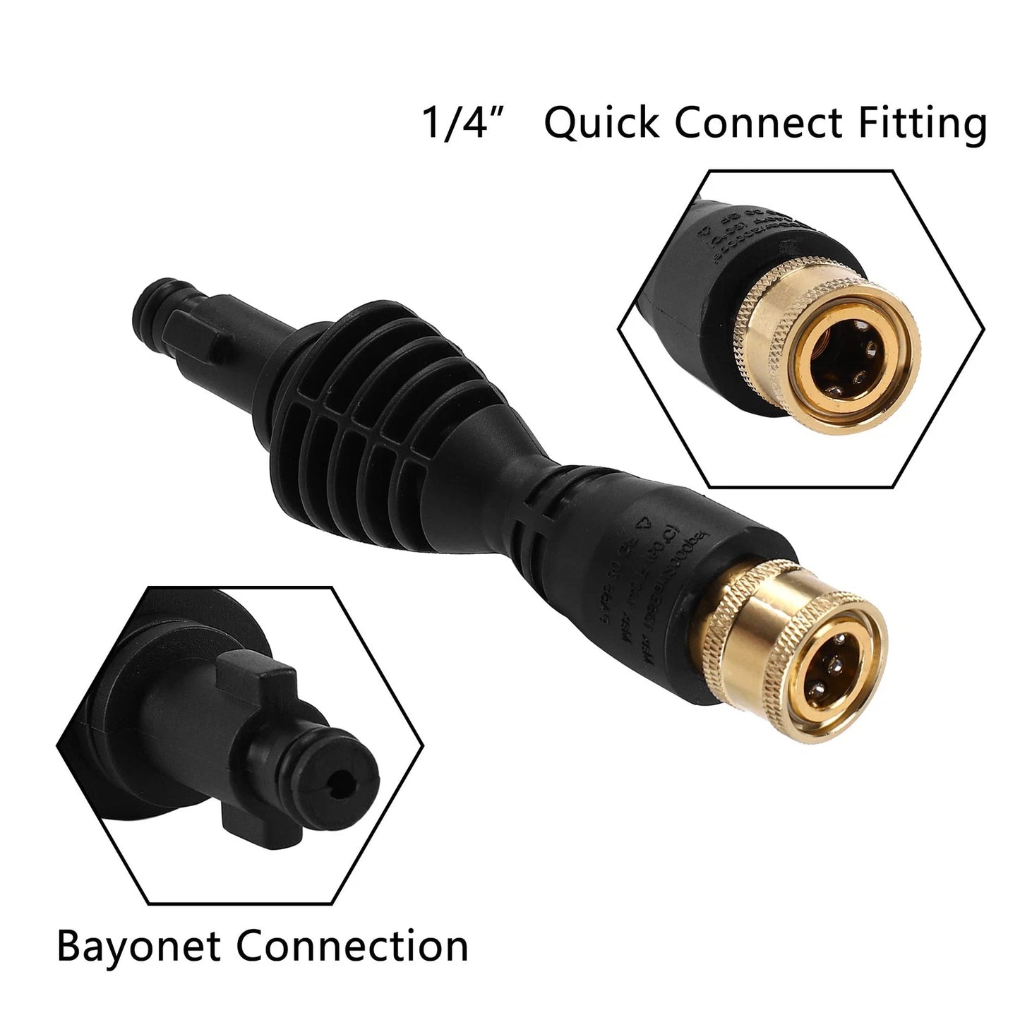 PWACCS Pressure Washer Gun Adapter Kit – Power 176.28 cm³, Black