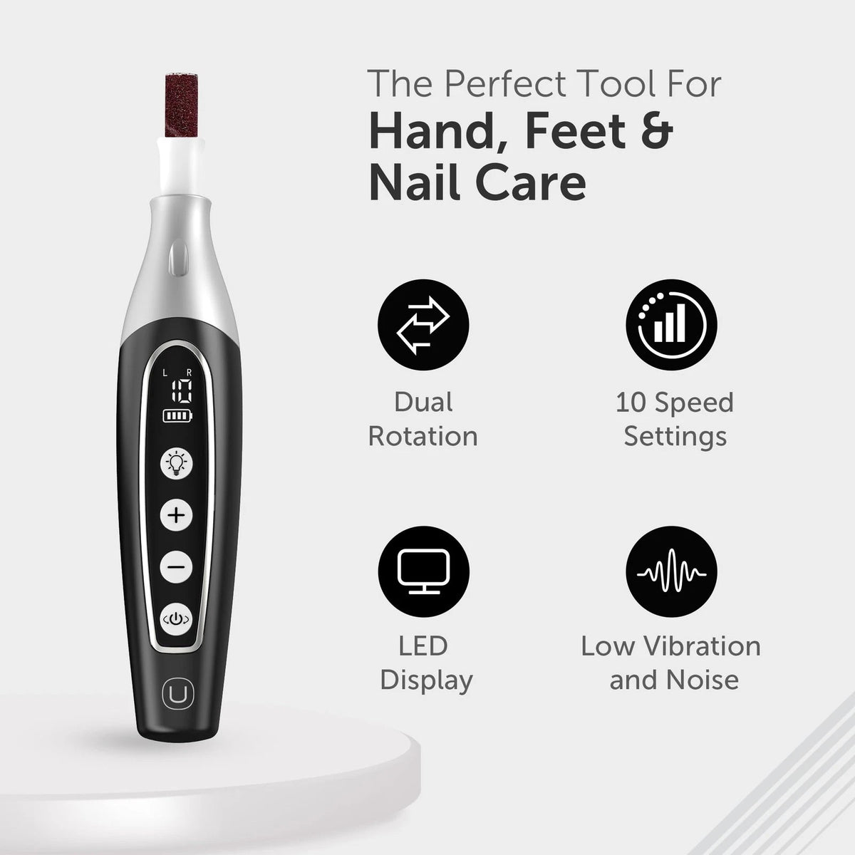 UTILYZE PediLux Pro Professional Manicure Pedicure Kit, 32 Piece Set, Black
