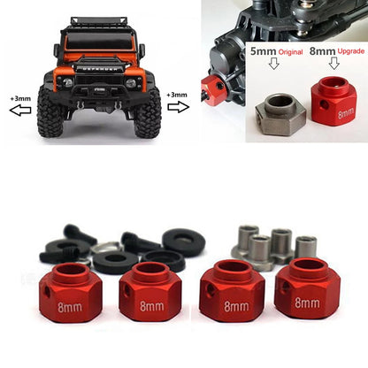 8mm Hex Wheel Hubs Adapter Widen Connector For Traxxas TRX-4 1/10 RC Crawler Cg