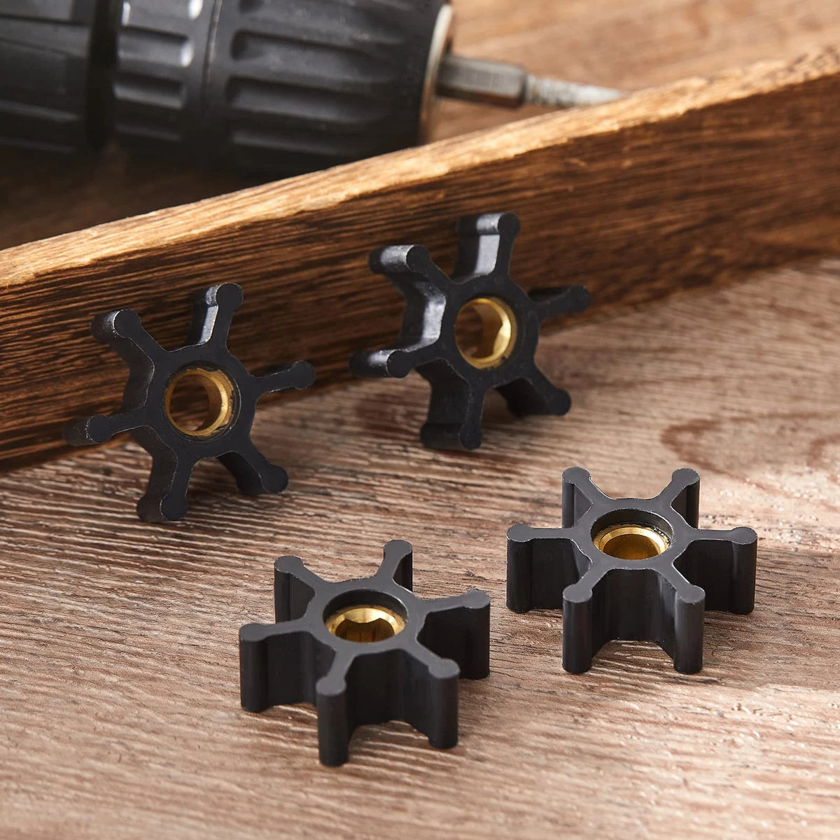 Fabbay 2 Pack Utility Impeller Replacement Water Transfer Pump Black