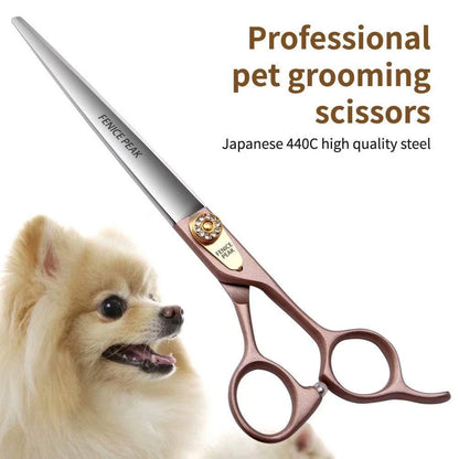 Fenice Peak 8'' Dog Straight Scissors for Grooming 440C 8",