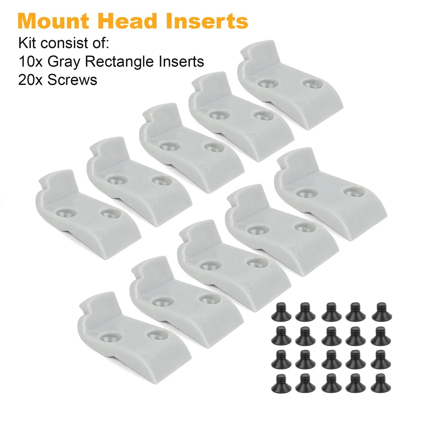 10x Leverless Mount Head Inserts Kit for CORGHI, Hunter TCX Tire Changer Gray