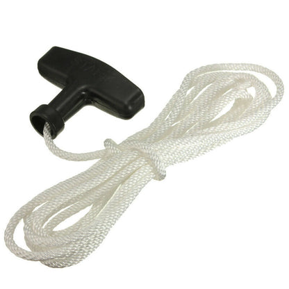 2* White Starter Start Cord Line Rope With Pull Handle For Petrol Lawnmowers a