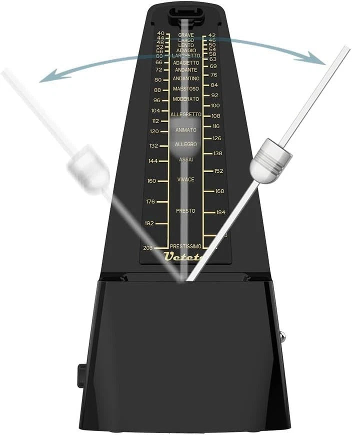 Ueteto Mechanical Metronome Black/Loud Sound Piano Drum Violin Guitar black
