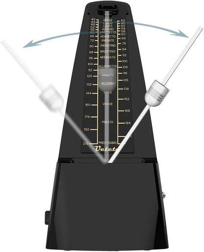 Ueteto Mechanical Metronome Black/Loud Sound Piano Drum Violin Guitar black