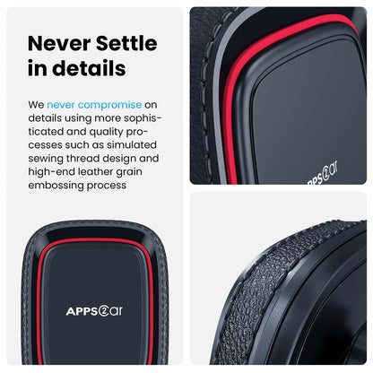APPS2Car Magnetic Phone Mount for Car, Dashboard & 4.6”-6.29”, Black-Red