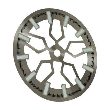 Grey 28.5mm Skeleton Watch Dial Green Luminous For NH70 Watch Movement Accessory