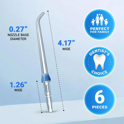 Water Flosser Replacement Tips for 6 Count (Pack of 1), 6 Classic Jet