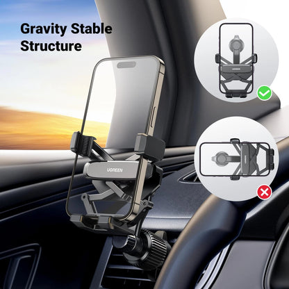 UGREEN Car Phone Holder Vent Mount, Never 4.7" to 7.2 inches, Black