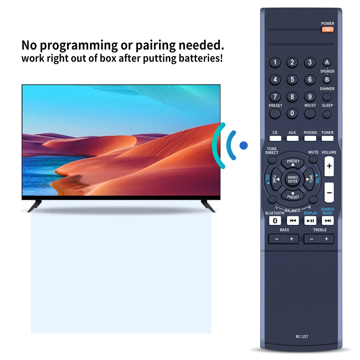 RC-157 Remote Control For Sherwood AV Receiver RX-4208 RX-4508