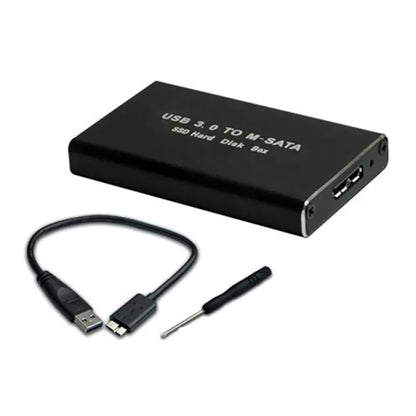 Dual-Size 30/50mm mSATA SSD Case USB3.0 6Gbps High-Speed Transfer Driver-Free