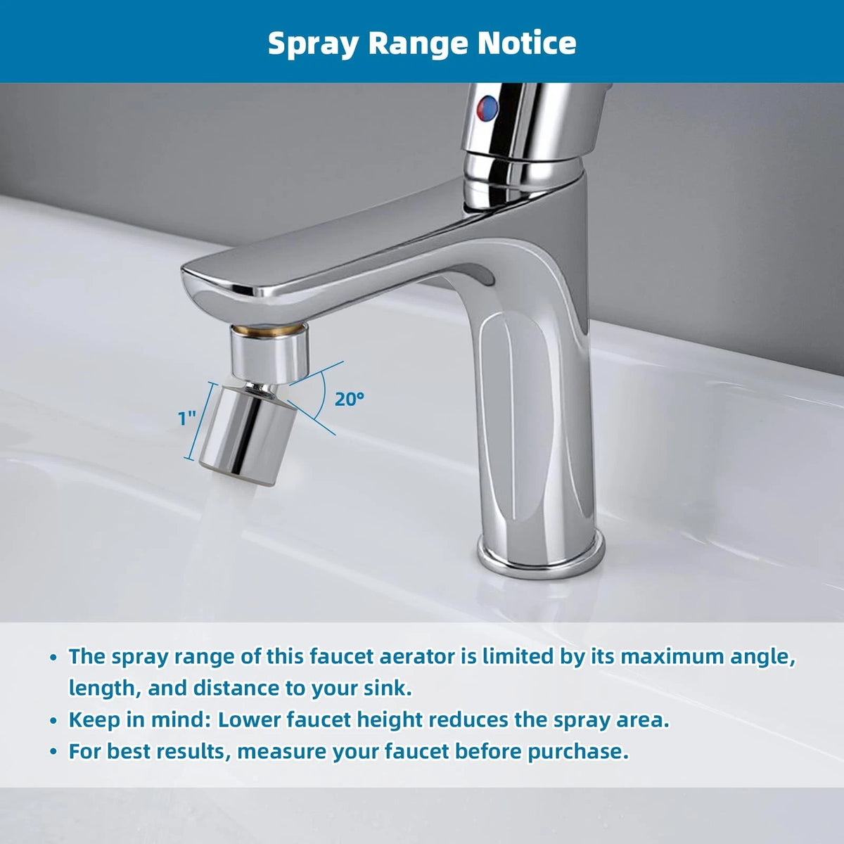 Hibbent NSF/ANSI/CAN 61 Certified Faucet Aerator, CUPC Certification Chrome