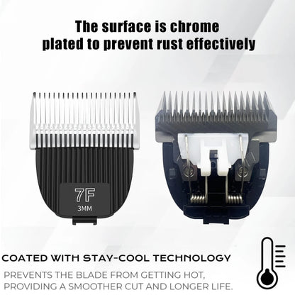 bulu 1Pack Flash Clipper Professional Detachable Replacement 7F, black