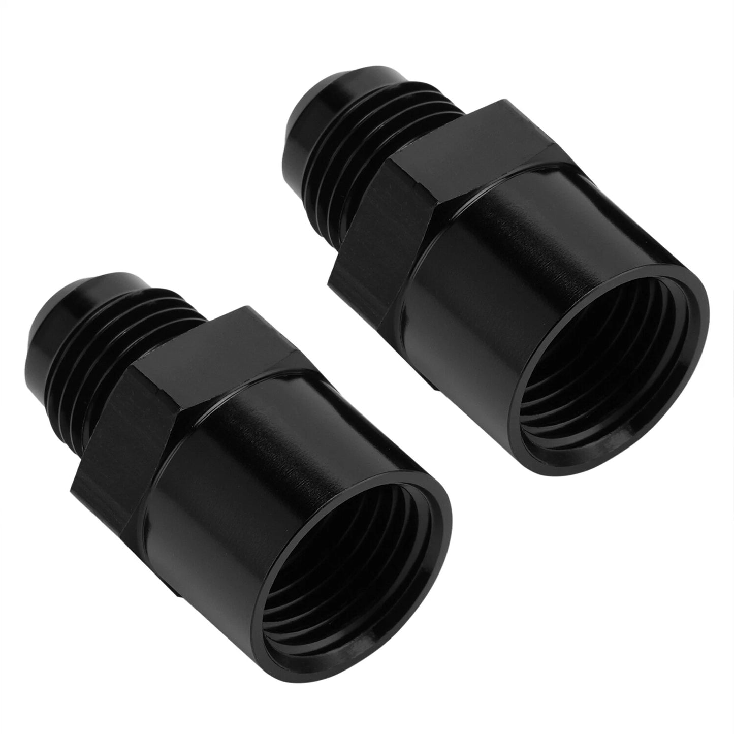 6AN Adapter Fitting Set For GM TBI Style(metric O-ring) Fuel Sending Units Black
