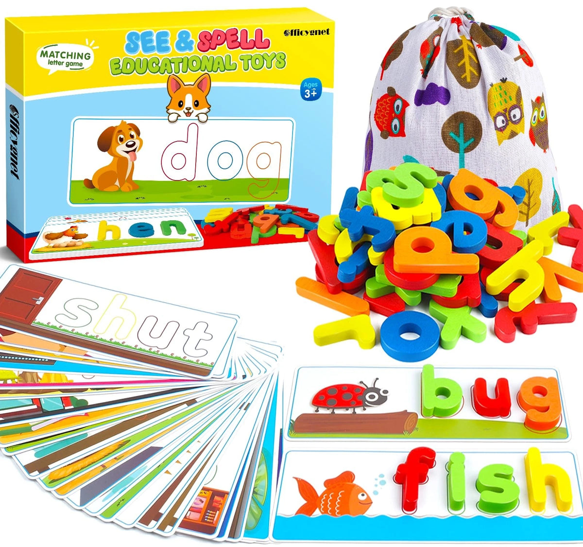 Officygnet Learning Toys for 3 4 5 6 Years Old Boys and Girls, See & Medium