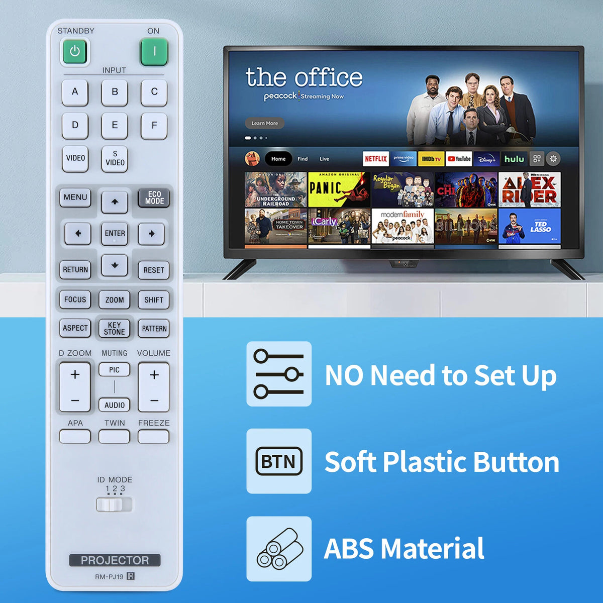 RM-PJ19 Remote Control For Sony Projector VPLFX30 VPLFX35 VPLFX37 VPLFH35