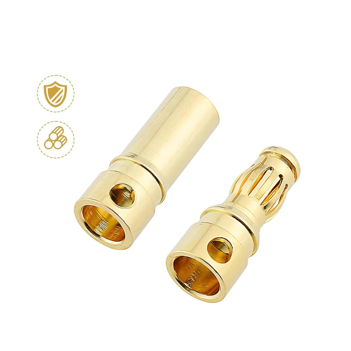 40pcs 3.5mm Gold Bullet Banana Connector Plug   for RC Motor ESC Battery