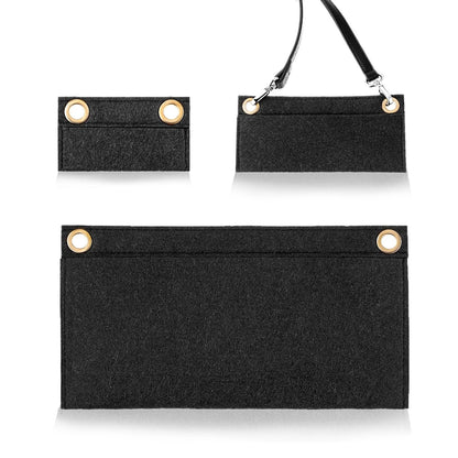 Thinp 3 Pcs Purse Insert Organizer,Purse Crossbody Conversion Liner 3 Black