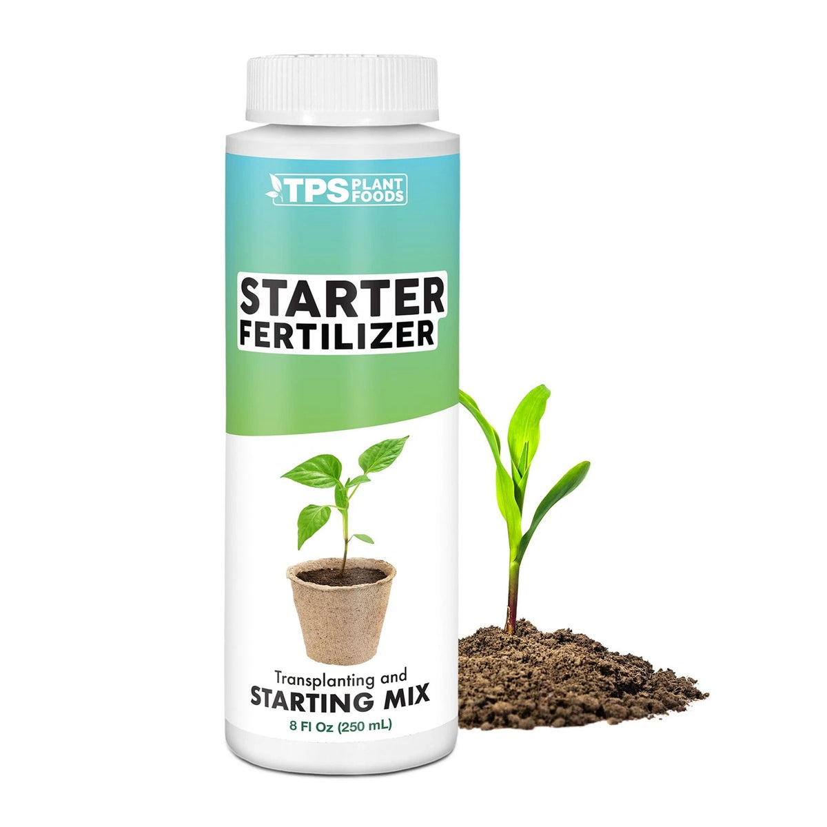 Starter Fertilizer – Liquid Plant Food for Seedlings, Starts 8 oz (1/2 Pint)