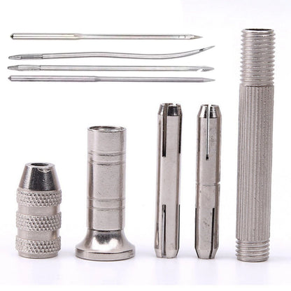 Leather Sewing Awl Set Shoes Repair Punch Stitching Needle Alloy+Copper