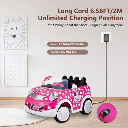 12V Battery Charger with Blue Plug for Kid Trax Ride-On Toys Compatible bule
