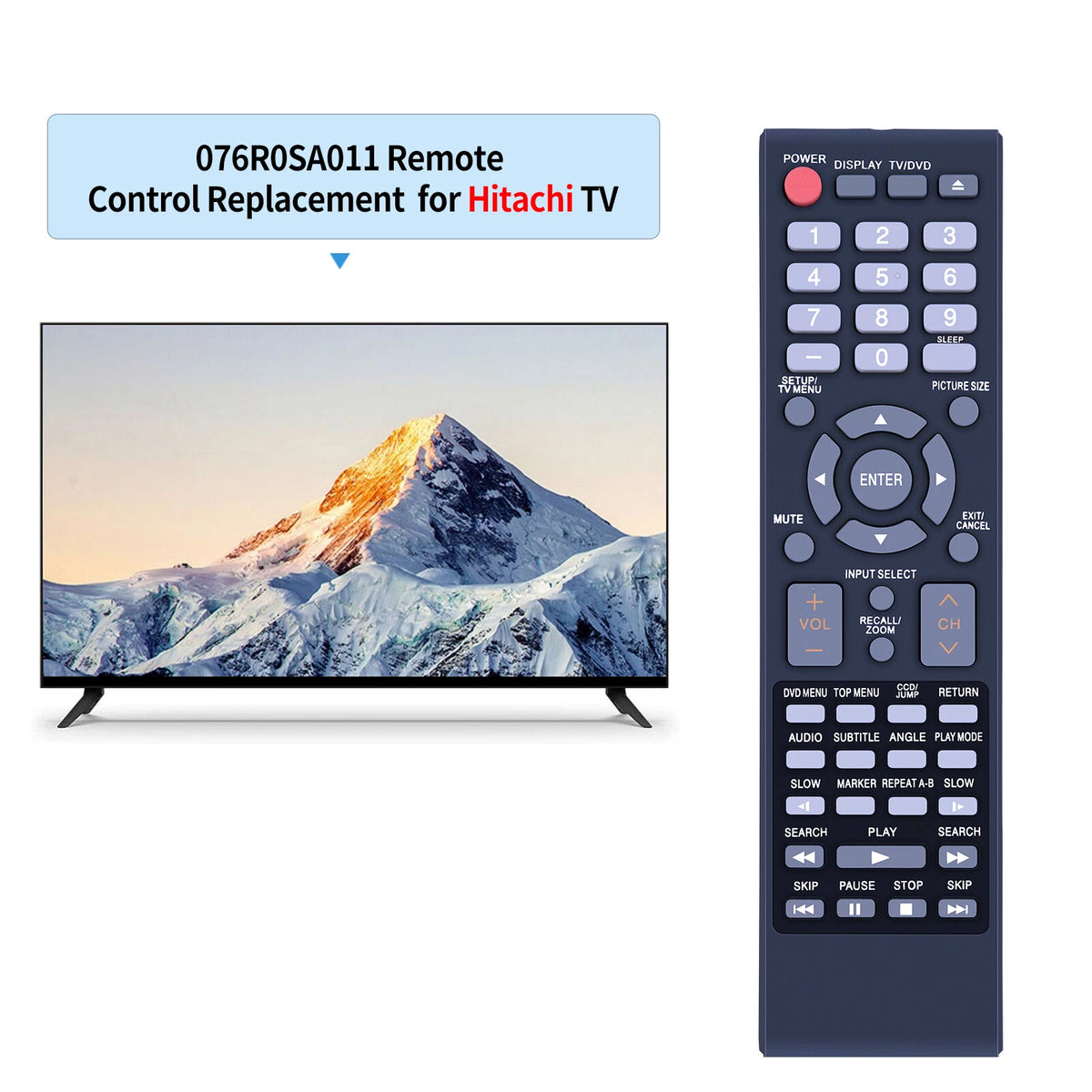 076R0SA011 Replacement Remote Control For Hitachi L26D204