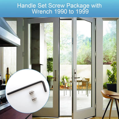 Yayapig Handle Set Screw Package with Wrench for Anderson Storm Door Silver