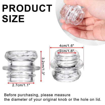 Hoowen 2 Pack Coffee Percolator Glass Top Replacement, Clear Small,