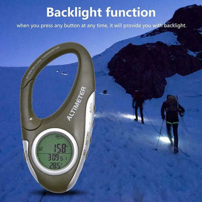 8 In 1 Mountaineering Digital Altimeter Barometer with Thermometer Backlight