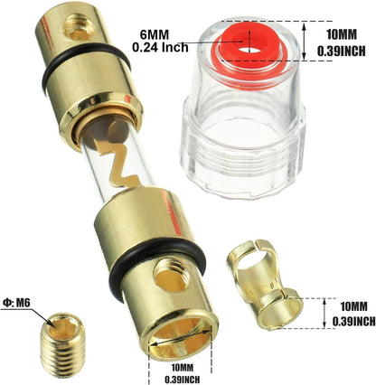 Carviya in-line AGU Fuse Holder for 4-10 Gauge AWG Wire / 6 & 8 1 Pack