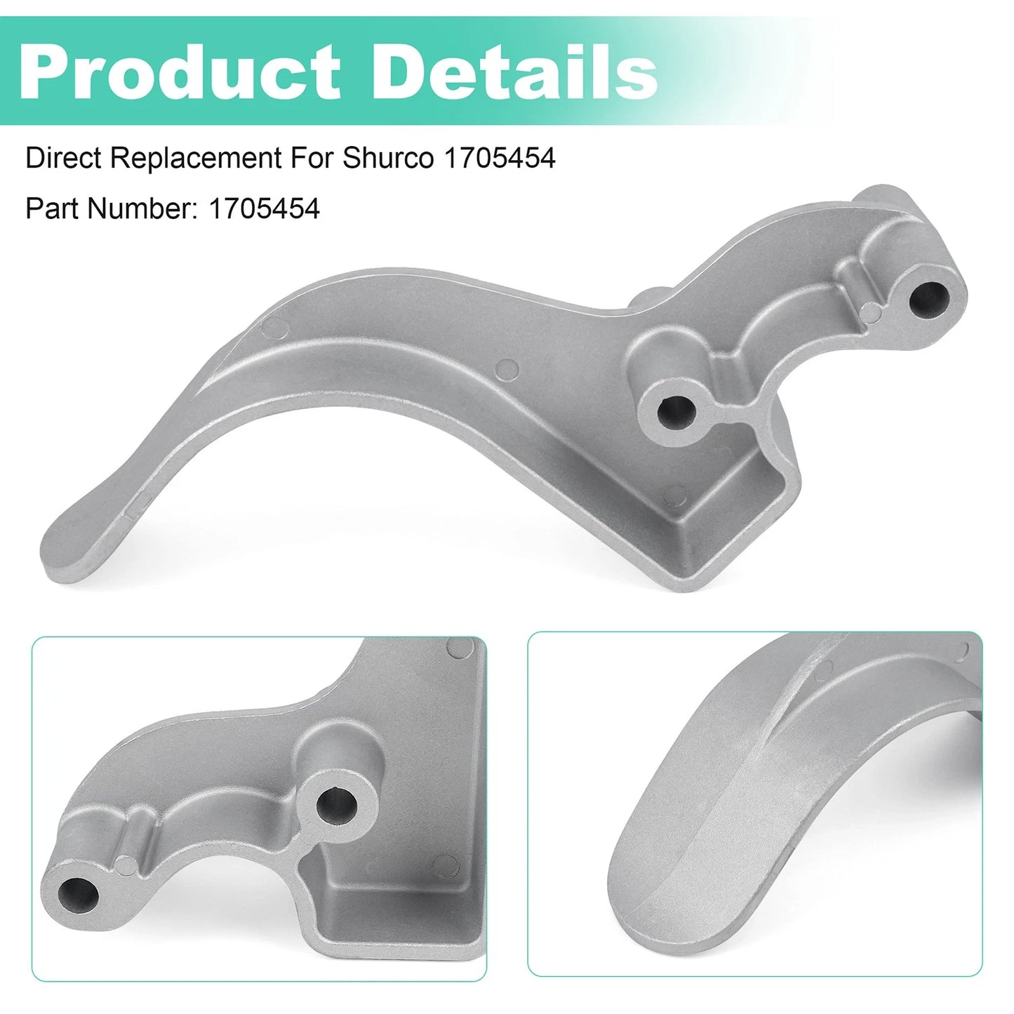 1705454 Easy-Off Cast Aluminum 6″ Offset Tarp Stop Upright Kit - 6 Tarp Stops